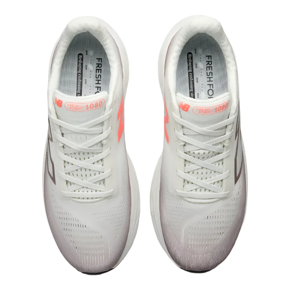 Featherlight Construction New Balance Men's 1080 V14 Running Shoes in Earth Shadow with Reflection and Urgent Red AW25