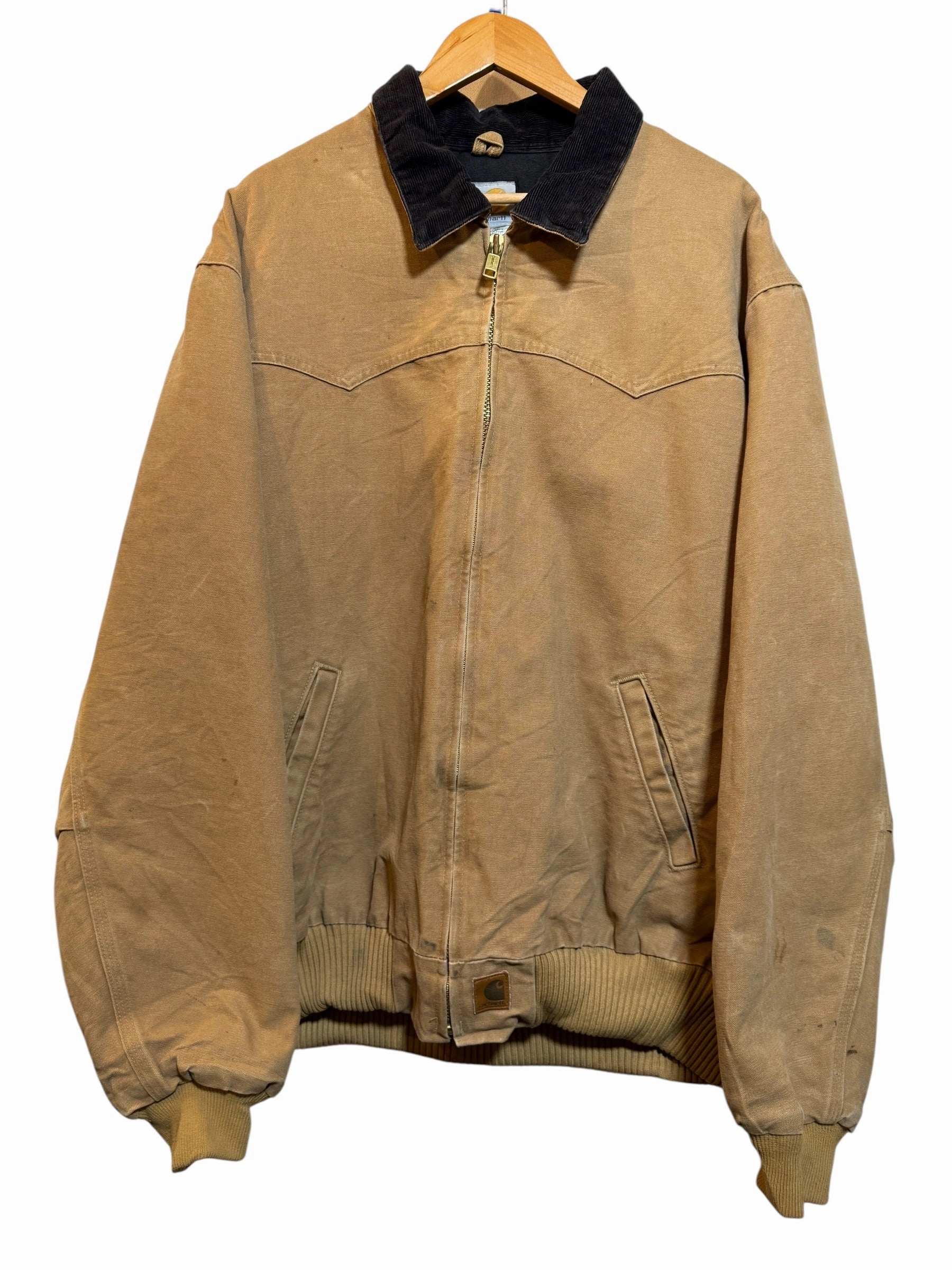 Carhartt Mens Beige Worker Jacket (Size XXL) Perseverance Multi Pocket Style