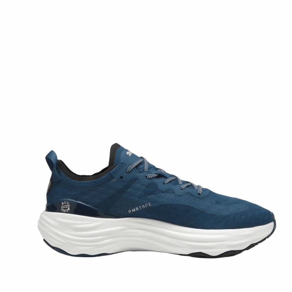 perforated - design Puma Men's ForeverRun Nitro Running Shoes in Ocean Tropic-Puma White SS24