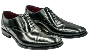 Sharp Black Polished Leather Oxford