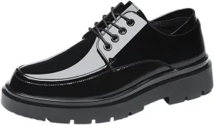 Shiny Patent Leather Men Suit Shoes Plus Size Man Casual Business Formal Shoes Thick Sole Men Office Oxfords Fashion Party Shoes