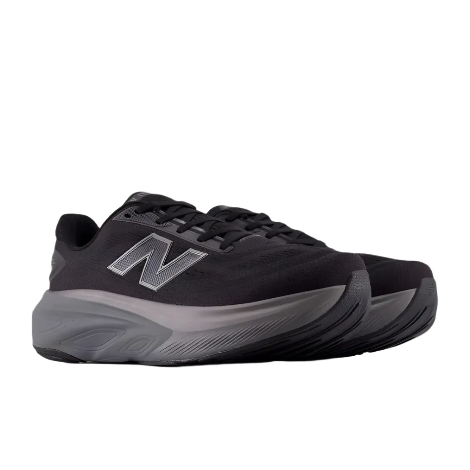New Balance Men's Fresh Foam X More v6 Running Shoes in Black/Castlerock/Black Metallic AW25 Arch Support Insoles
