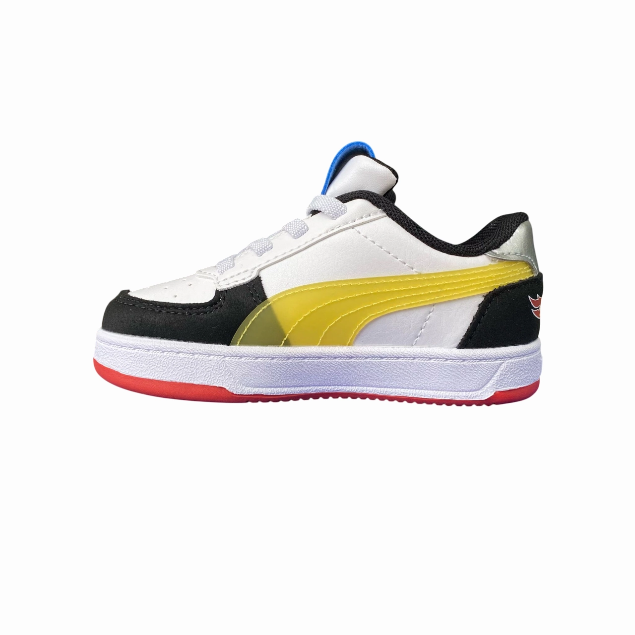 Puma scarpa da ginnastica da bambino Caven 2.0 Hot Wheels 401405-01 nero-fuoco-bianco beginner runner shoes
