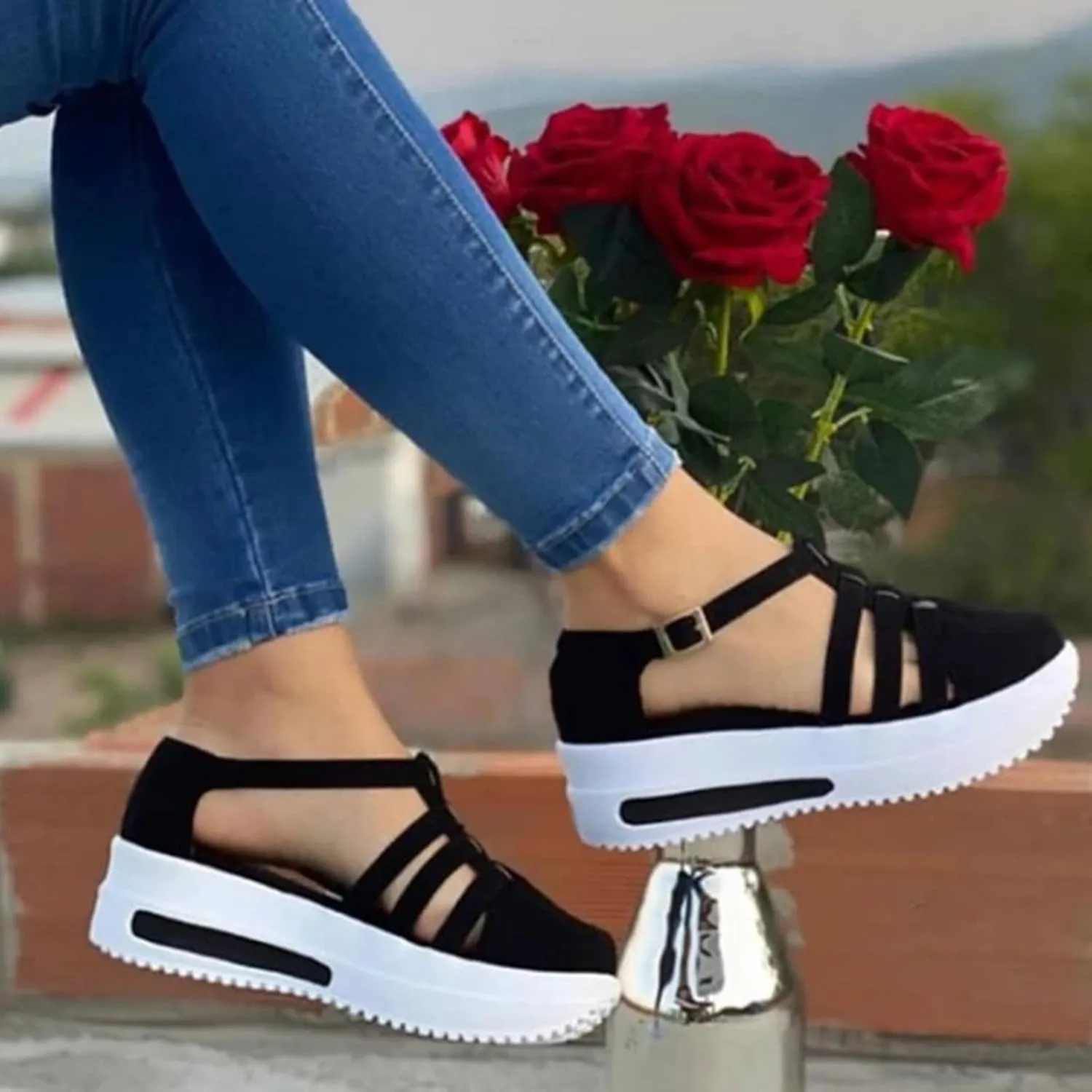Shoes for Women Sandals, Womens Sandals Causal Peep Toe Platform Sandals Shoes Wedges Ankle Sandals