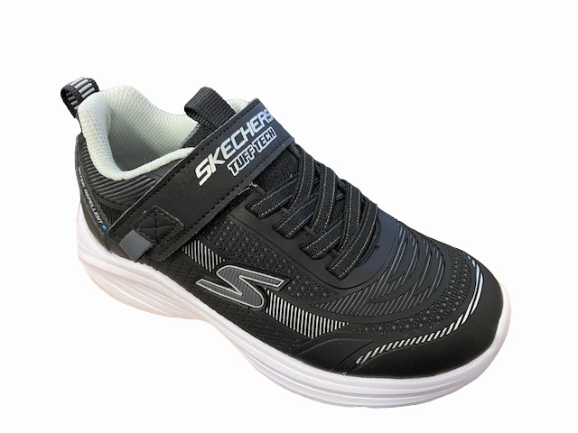 Skechers scarpa da ginnastica da bambino Hyper Blitz Hydro Tronix 403861L/BKSL nero argento Ergonomic Contoured Footbed Flex Groove Technology
