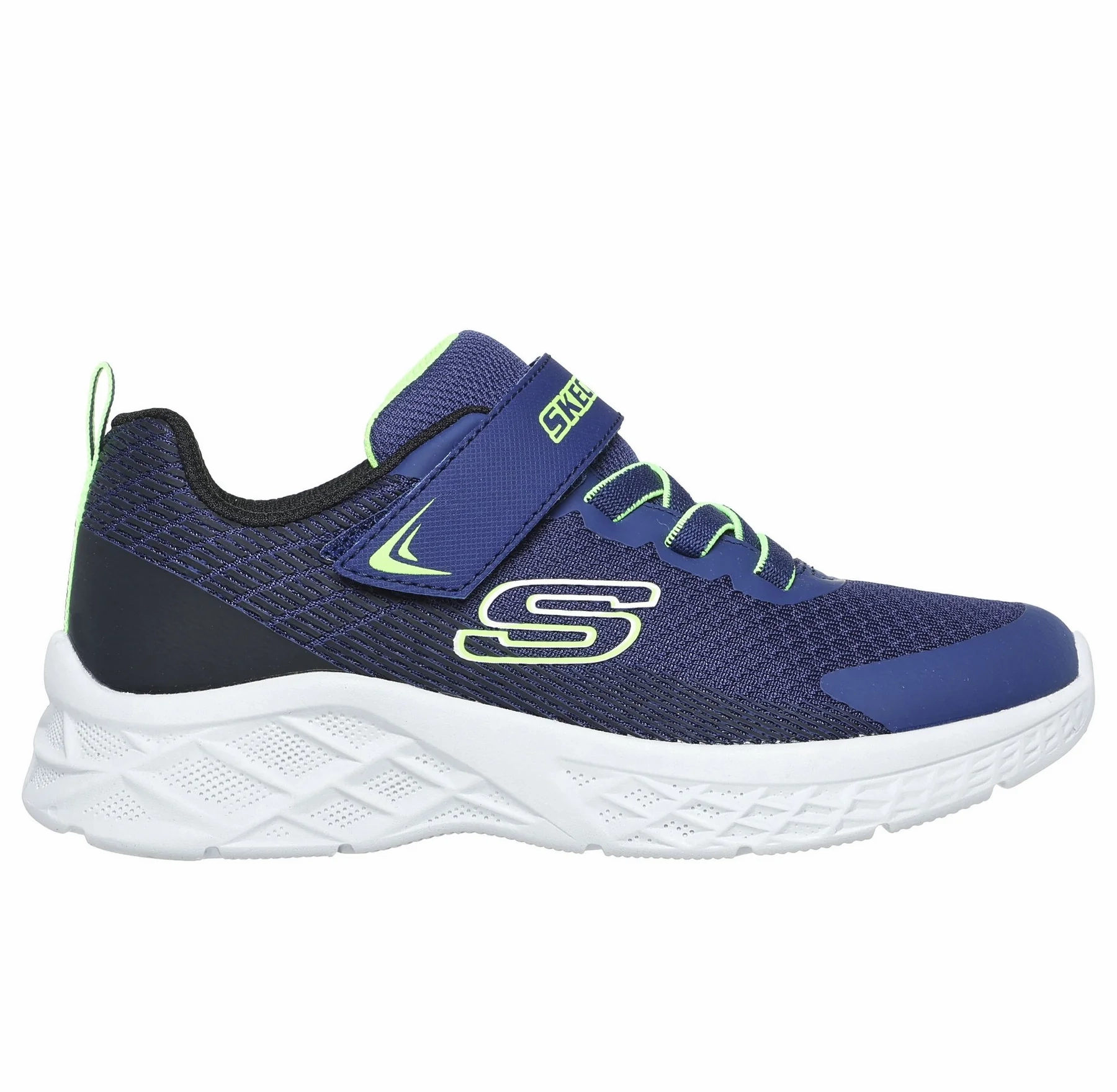 thermal upper shoes Skechers scarpa da ginnastica da ragazzo Microspec II Zovrix 403924LNBLM blu-nero-lime