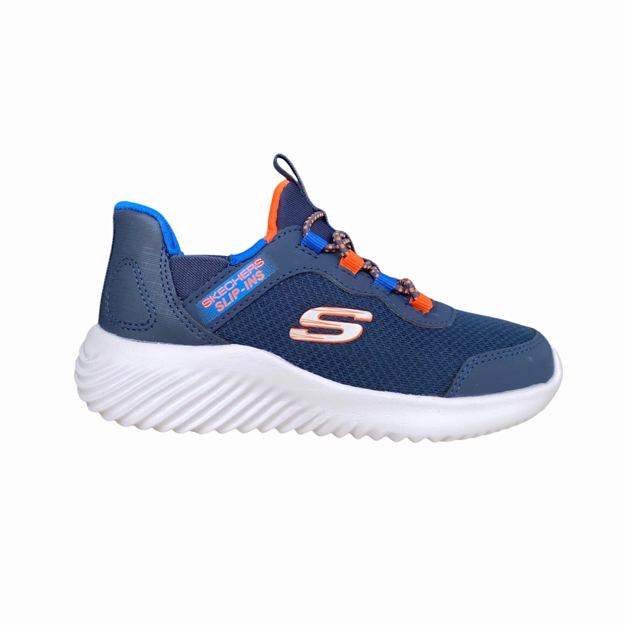 Water resistant upper Skechers scarpa da ginnastica junior Slip-ins Bounder Brisk Burst 403822L/NVBL blu