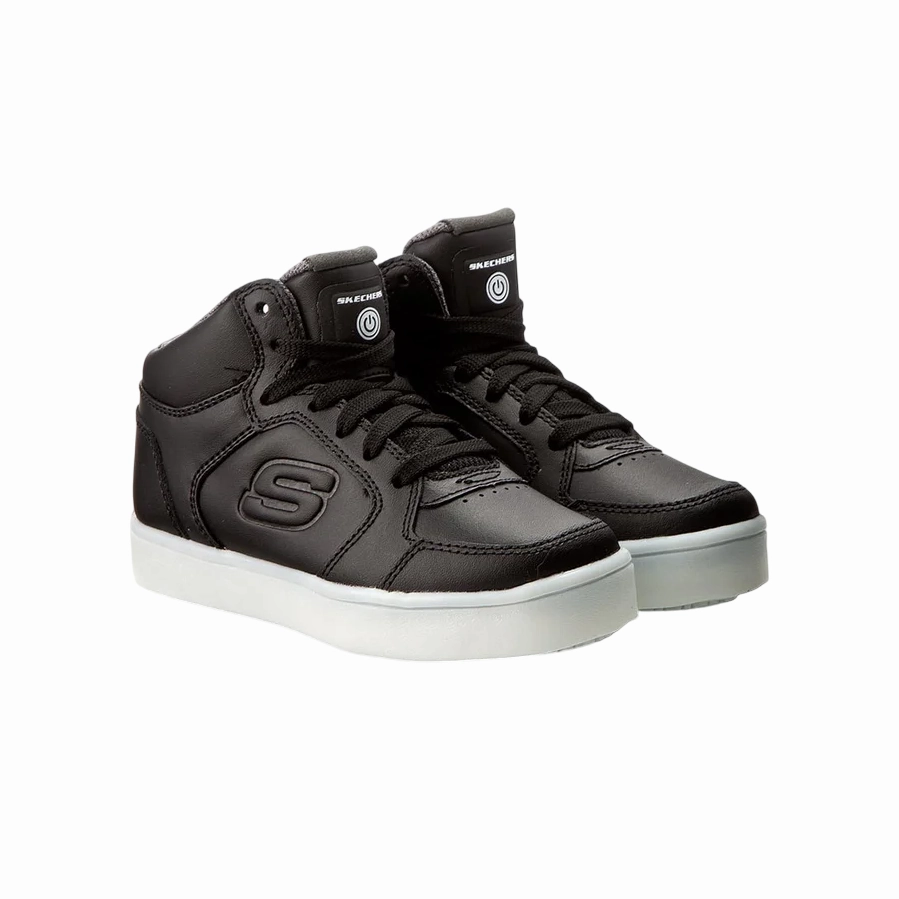 Skechers Scarpa da ragazzi con luci Energy Lights 90600L BLK nero Comfort Fit Lining Reinforced Heel Stabilizer