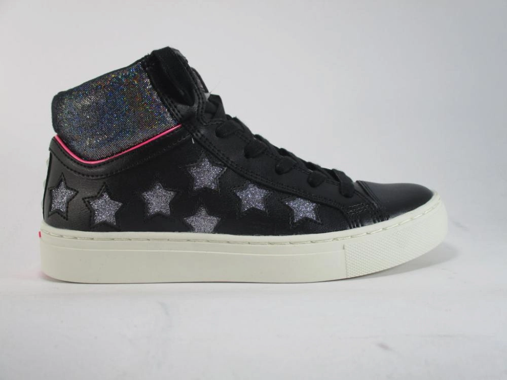 Skechers scarpa sneakers da bambina Sidestreet Funk It Out 84595L BKSL nero-argento shock - absorbing rubber shoes PU foam