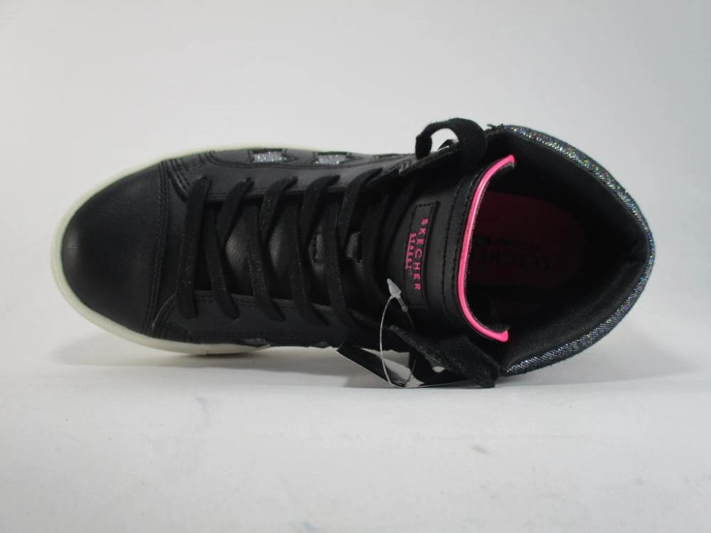 Skechers scarpa sneakers da bambina Sidestreet Funk It Out 84595L BKSL nero-argento Comfort Engineering