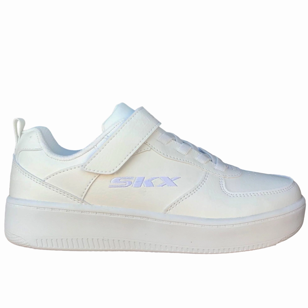 splatter - paint running wear Skechers scarpa sneakers da ragazzi Sport Court 92 Zelder 405697L/W bianco