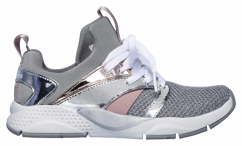 Skechers sneakers da bambina e ragazza Shine Status 84853L SIL argento amateur friendliness
