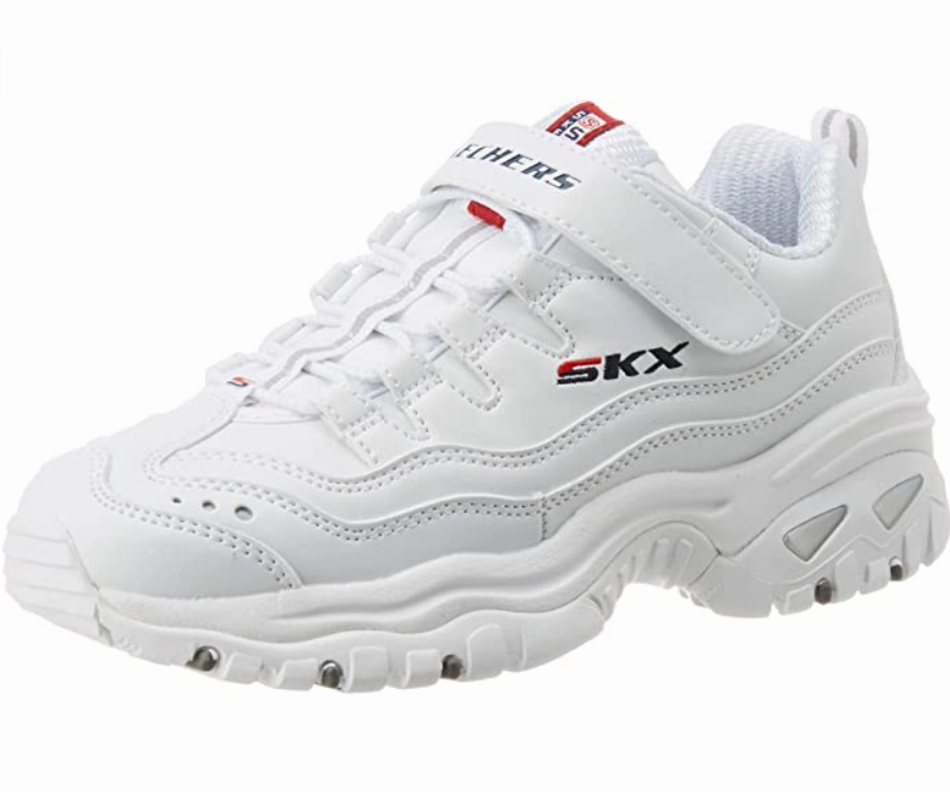 Aramid Fiber Stability Midfoot Lock Skechers sneakers da bambina Energy 30225L/WML bianco