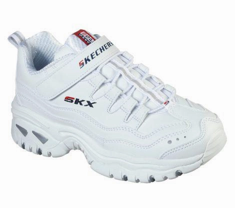 Skechers sneakers da bambina Energy 30225L/WML bianco Lockdown Strap
