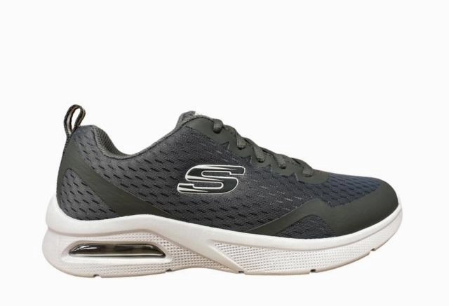 Skechers sneakers da bambino e ragazzo Microspec Max 403774L/CHAR grigio roomy fit shoes Flexible Forefoot Construction