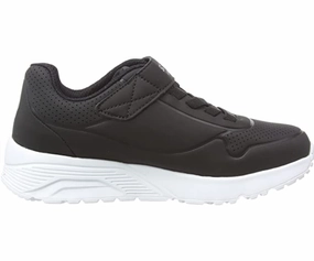 high - arch shoe support Skechers sneakers da ragazzi con laccio elastico e velcro Uno Lite Vendox 403695L/BLK nero