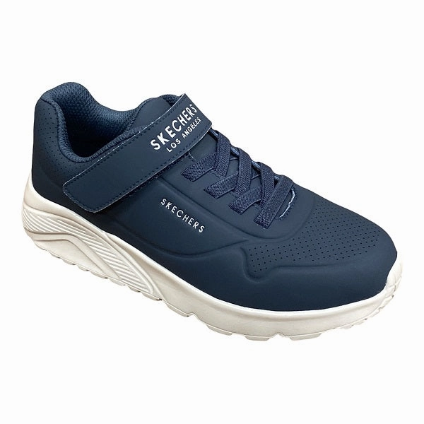 Skechers sneakers da ragazzi con laccio elastico e velcro Uno Lite Vendox 403695L/NVY blu Stable Fit running for speed