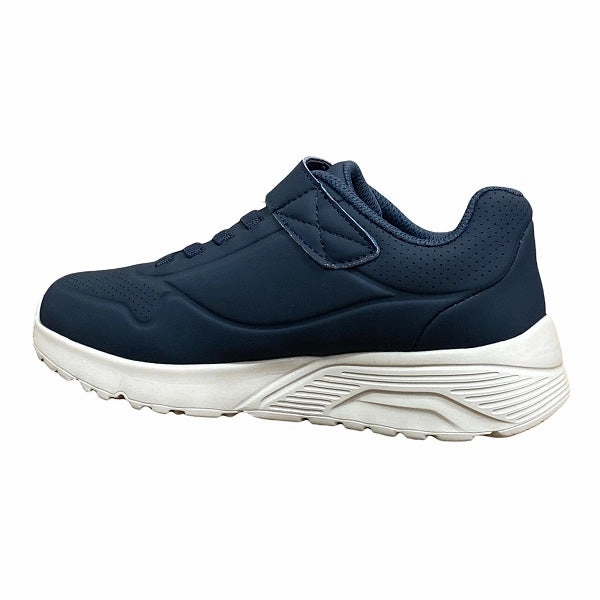 Skechers sneakers da ragazzi con laccio elastico e velcro Uno Lite Vendox 403695L/NVY blu Heel Lock Technology running in charity runs shoes