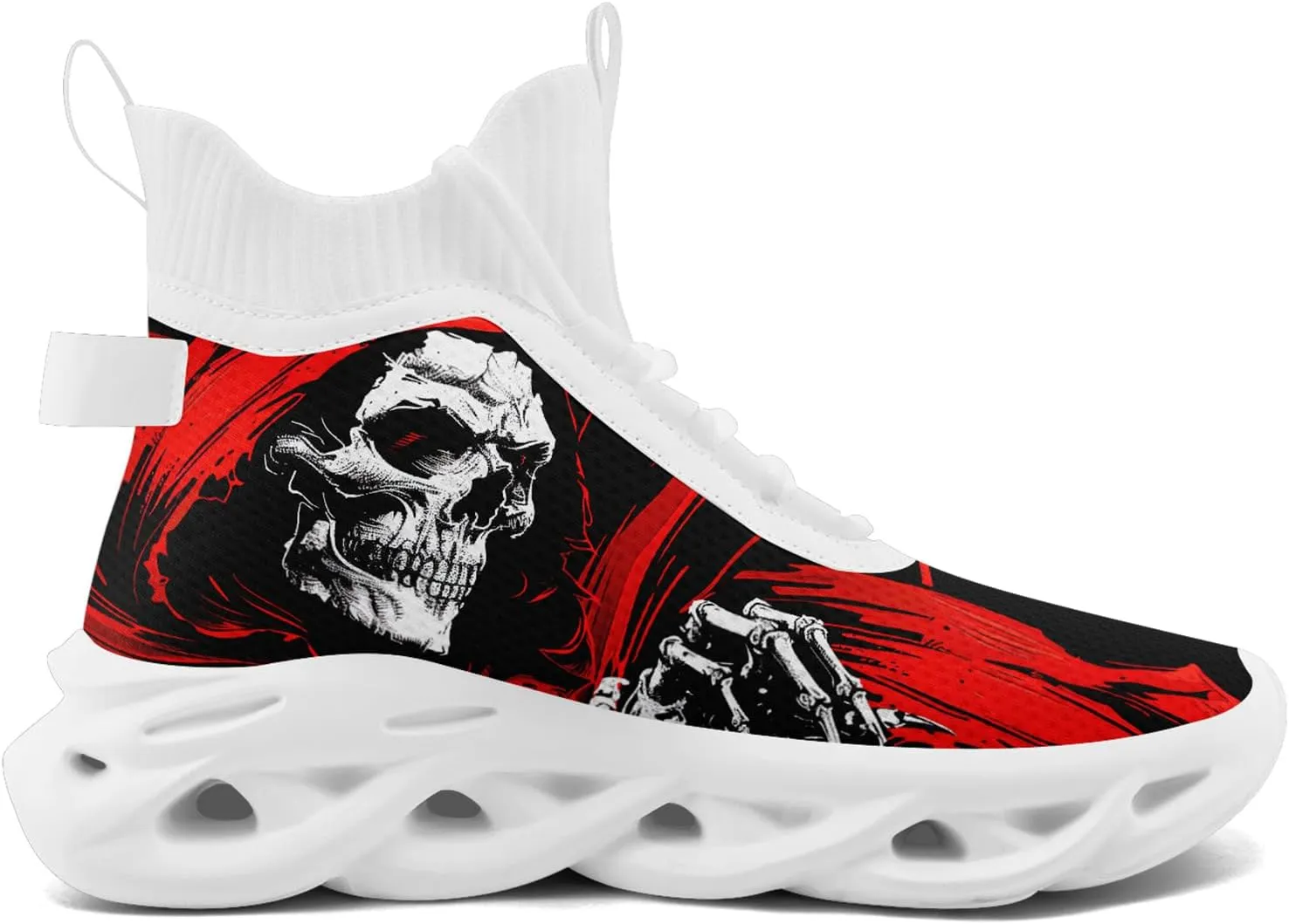 Skull Running Shoes for Men Women Fashion Sneakers Lightweight Breathable Athletic Trainer Walking Tennis Shoes