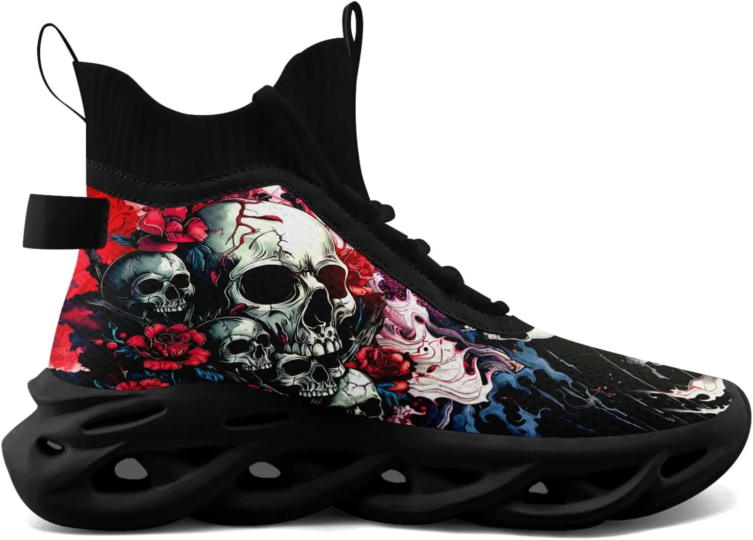 Skull Running Shoes for Men Women Fashion Sneakers Lightweight Breathable Athletic Trainer Walking Tennis Shoes