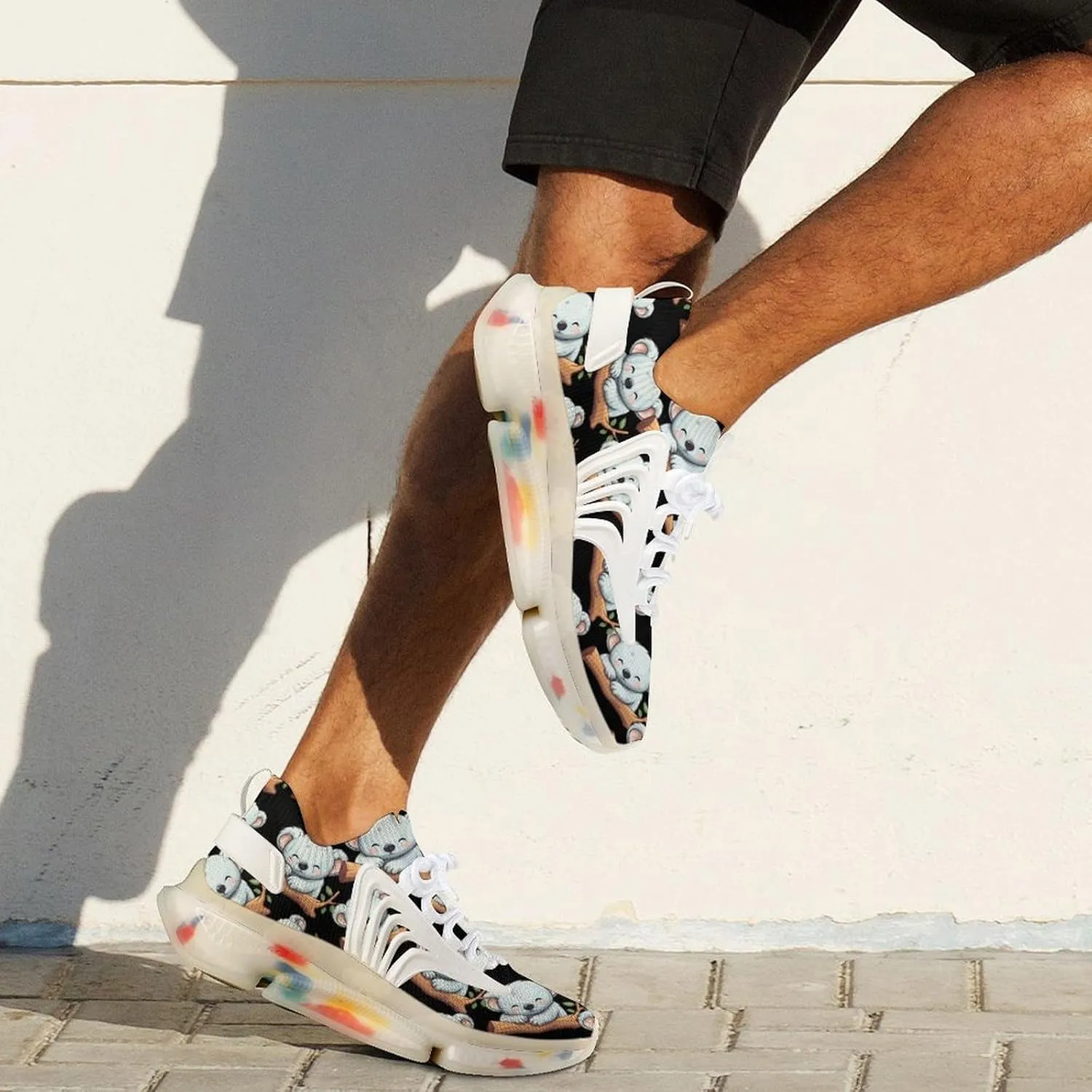 Sleeping Cute Koala Bear Mens Sneakers Running Shoes Lightweight Athletic Shoes for Jogging Walking Gym