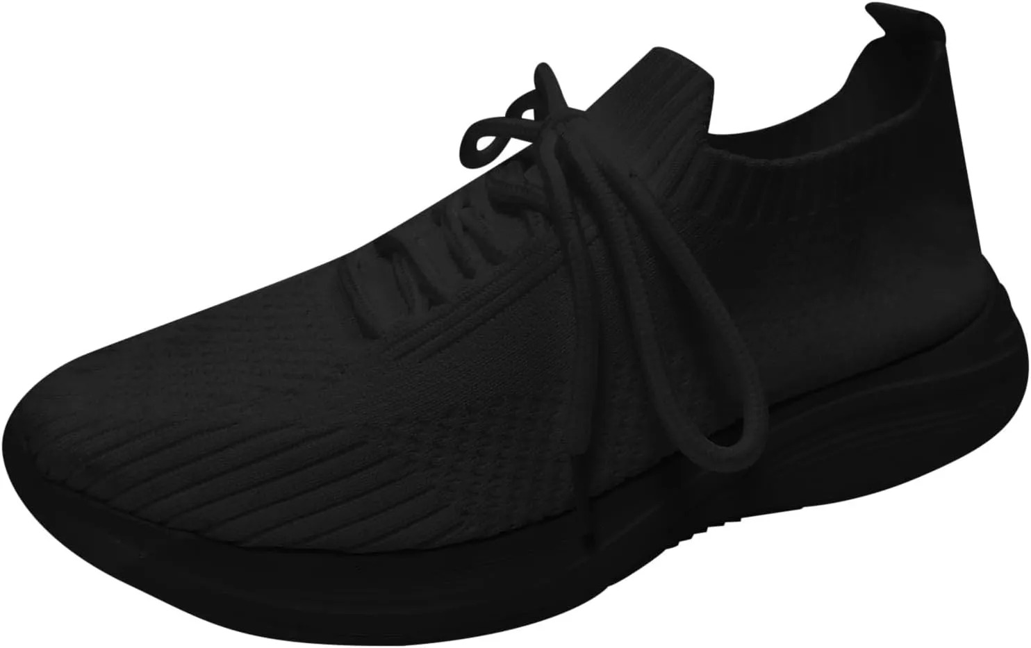 Slip on Shoes for Women Black Leather Tennis Shoes Women Casual Lace Up Non Slip Walking Shoes Women's Shoes