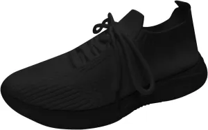 Slip on Shoes for Women Black Leather Tennis Shoes Women Casual Lace Up Non Slip Walking Shoes Women's Shoes