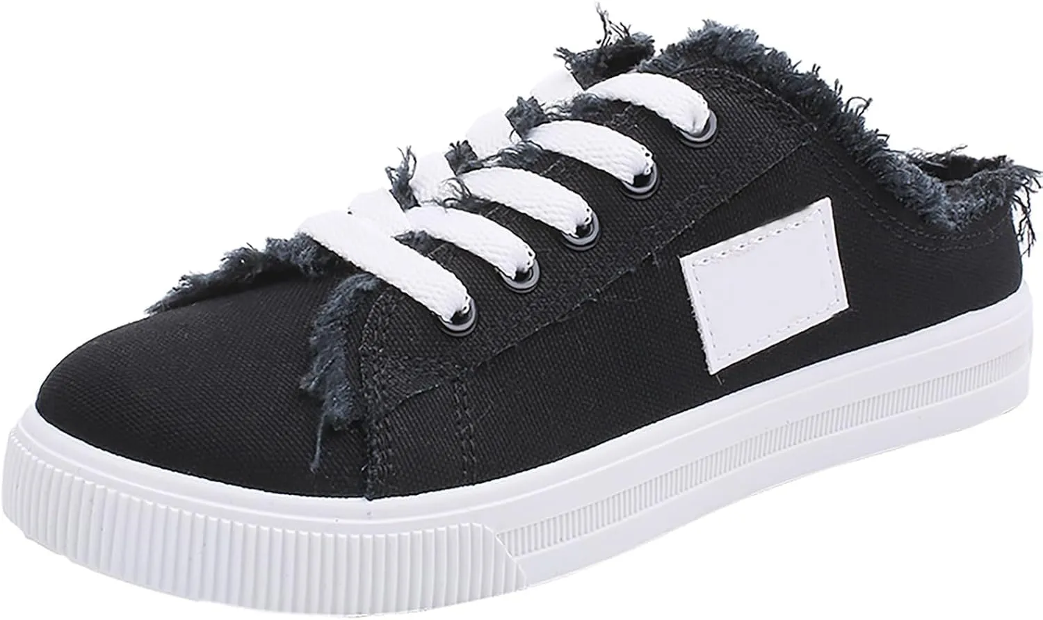 Slip On Sneakers Women Canvas Shoes Women's Mules & Clogs Fashion Comfortable Mules Womens Non Slip Loafers Casual Backless Shoes Slip On Shoe