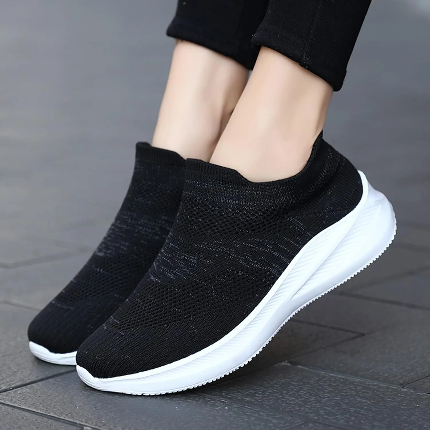 Slip on Tennis Shoes Women Womens Casual Sneakers Womens Lightweight Casual Sneakers for Gym Travel Work