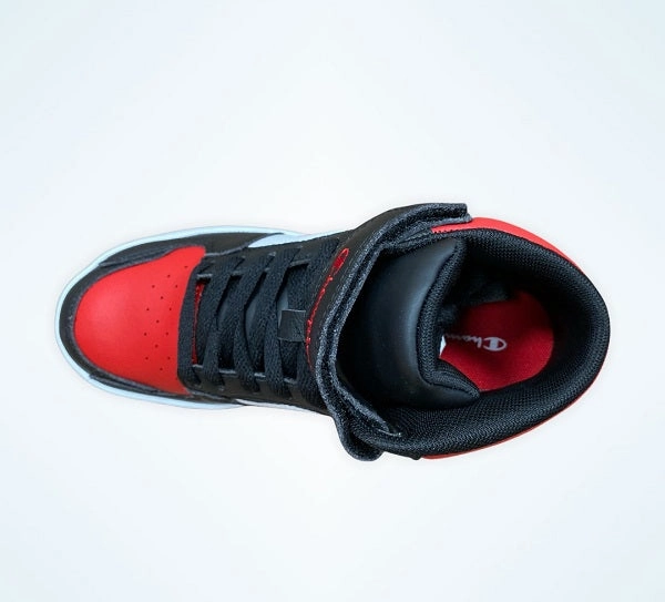 All Terrain Grip Champion scarpa sneakers da bambino Rebound 2.0 Mid S32265-CHA-KK001 nero-bianco-rosso