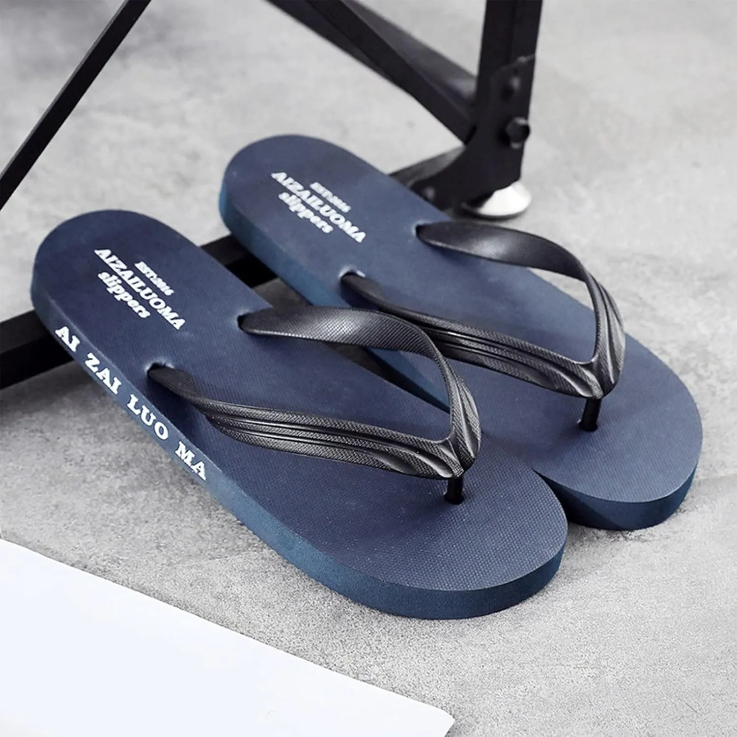 Slippers for Beach Mens Flip Flops Indoor Outdoor Thong Sandals Comfortable for Summer Open Toe with Cushion