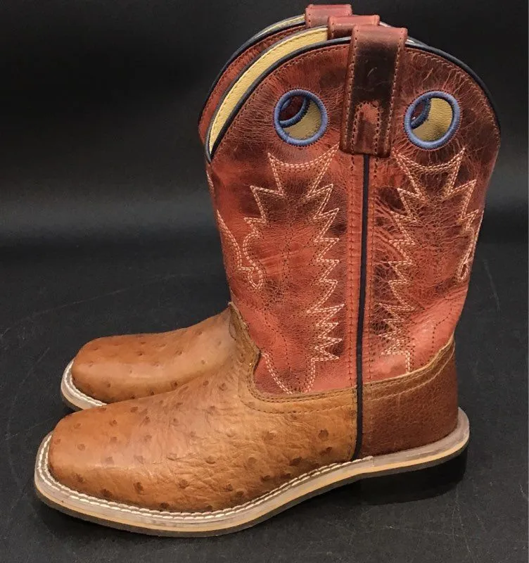 Smokey Mountain Boots Boys Cheyenne 3752C Cognac Cowboy Western Boots - Size 1.5