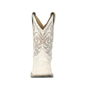 Smoky Mountain Boots Girls Georgia Antique White Leather Cowboy Boots