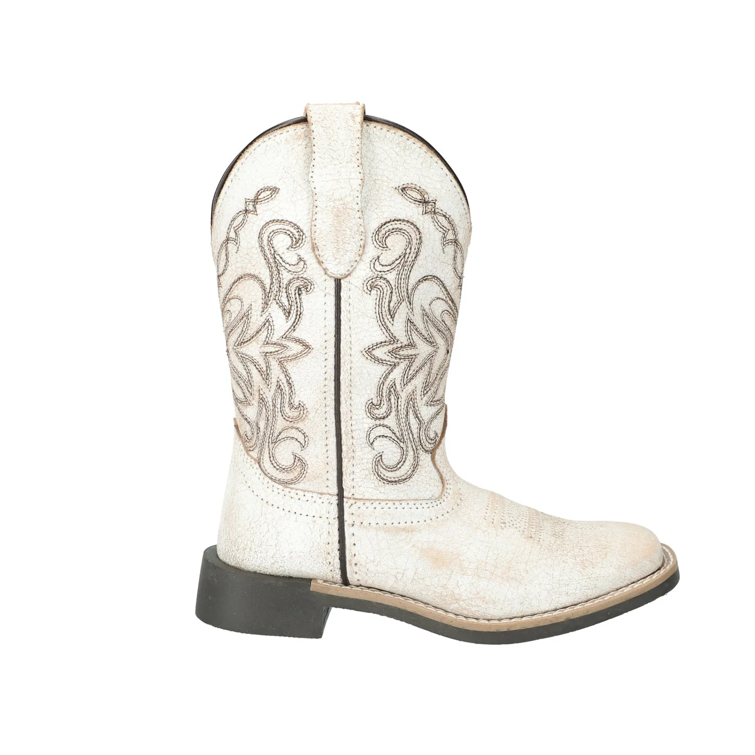 Smoky Mountain Boots Girls Georgia Antique White Leather Cowboy Boots