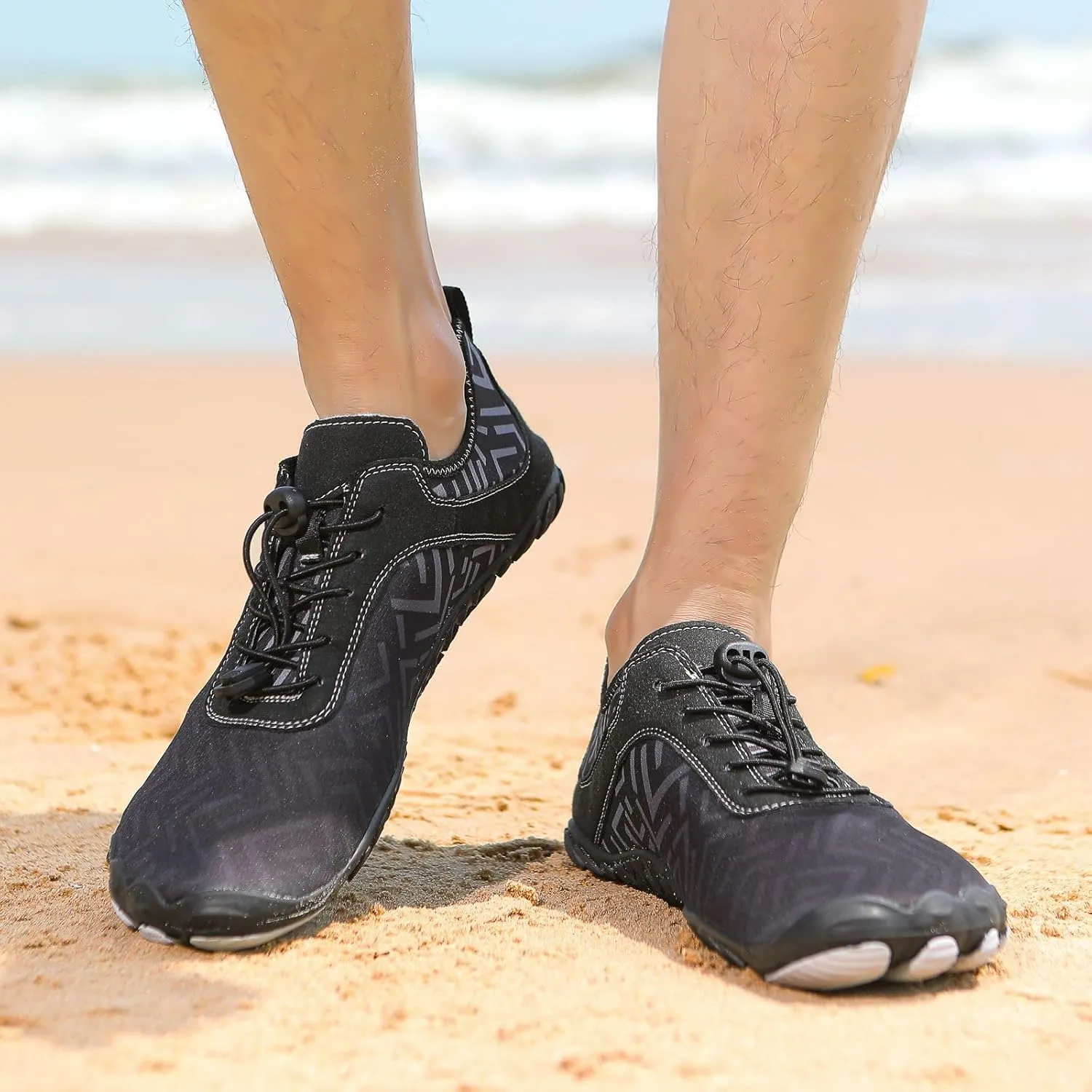 Smoneyful Grounded Womens Neuropathy Hike Barefoot Wide Toe Box Non Slip Breathable Quick Dry Waterproof Diabetic Water Beach Outdoor Hiking Athletic Comfort Sneakers Footwear