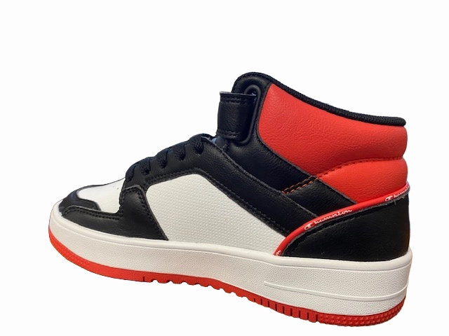 Champion Scarpa alta da bambino con laccio e strappo Rebound 2.0 Mid S32413 KK003 black-navy-red Propelium