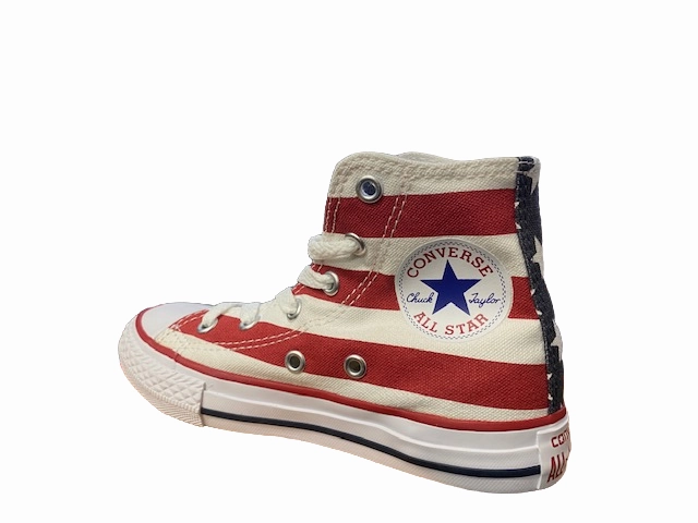 running in an overpass area shoes Converse Youth All Star HI 3J254 stars & bars sneakers alta con bandiera