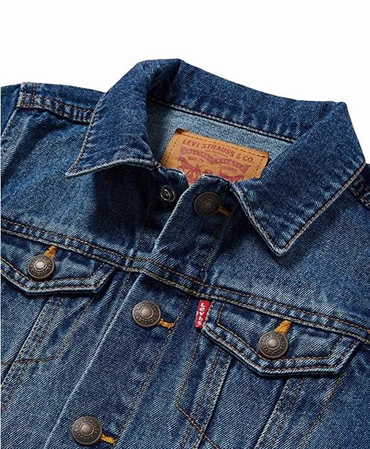 Levi's Kids giacca in jeans da ragazzo LVB Trucked 9E2058 M8X LW bristol blu medio Bus Popular