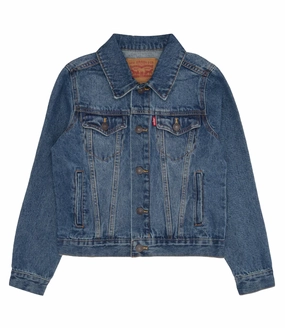 multi-color Levi's Kids giacca in jeans da ragazzo LVB Trucked 9E2058 M8X LW bristol blu medio