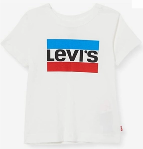 Levi's Kids maglietta da ragazzo LVB Sportwear Logo Tee 9E8568 001 bianco Lightweight Wear SlimFitDesign