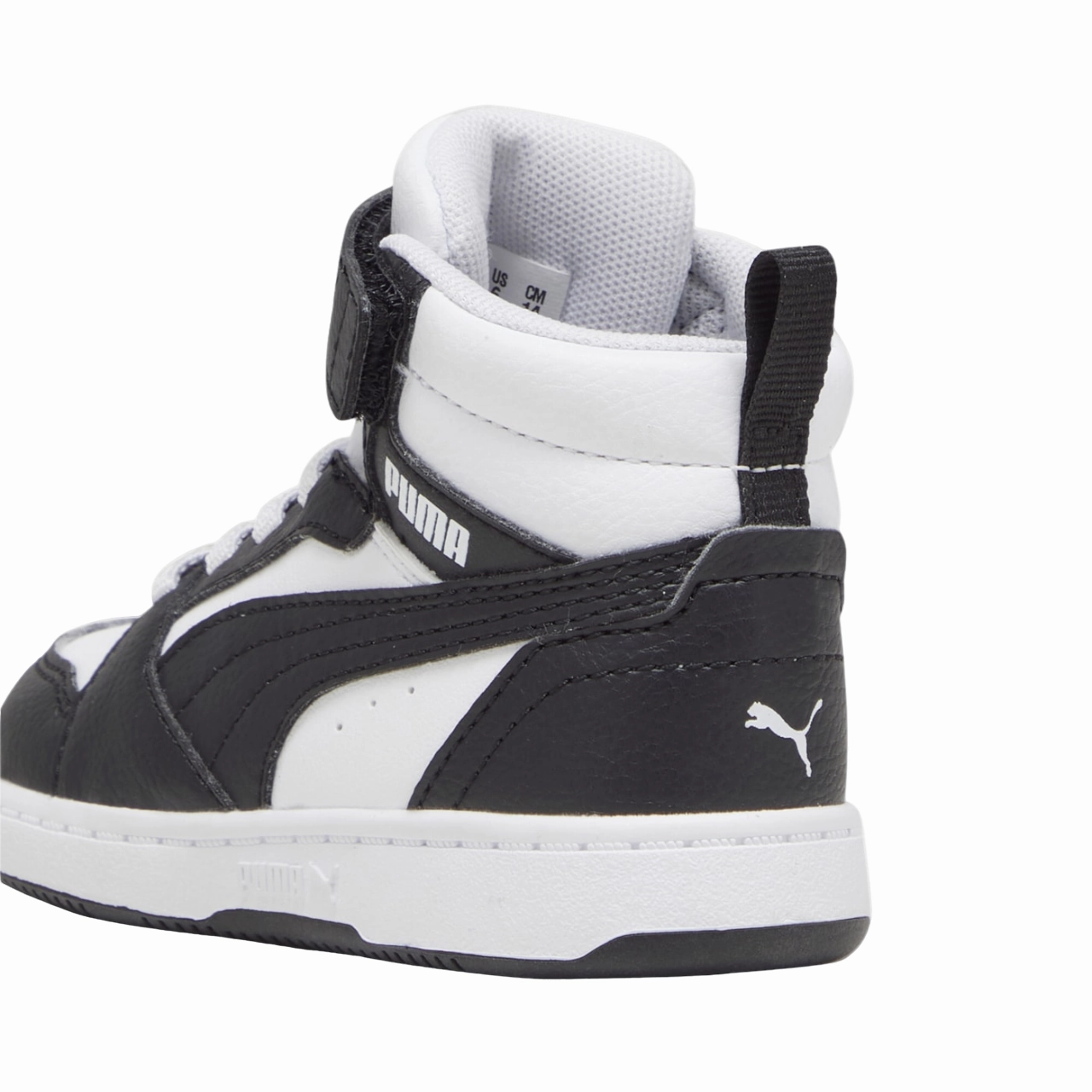 high - end quality shoes Puma scarpa da ginnastica alta da bambino Rebound V6 Mid 396542-01 bianco-nero