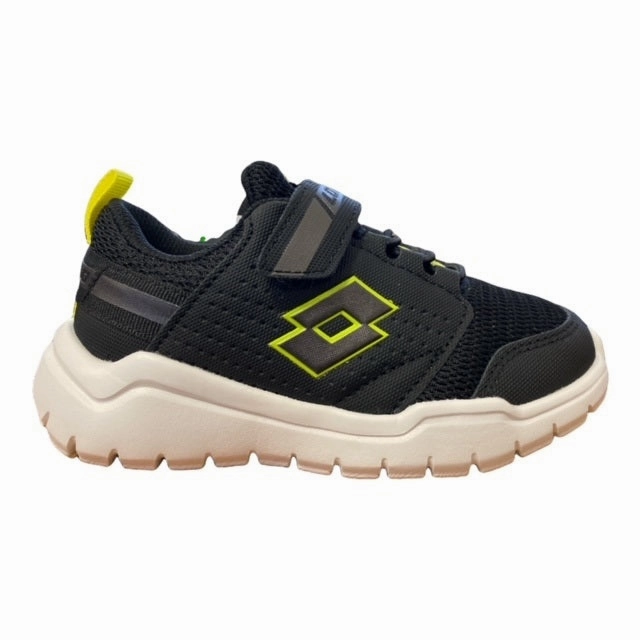 Lotto scarpa da ginnastica da bambino laccio elastico e strappo Spacelite 217500 1JS nero-grigio advanced - user shoes