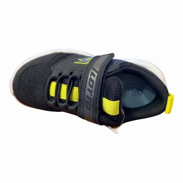 Abrasion Resistant Fabric Lotto scarpa da ginnastica da bambino laccio elastico e strappo Spacelite 217500 1JS nero-grigio