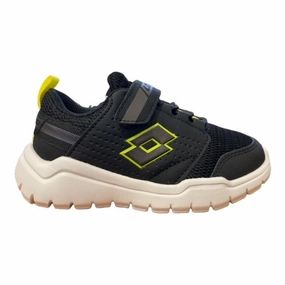 Lotto scarpa da ginnastica da bambino laccio elastico e strappo Spacelite 217500 1JS nero-grigio advanced - user shoes