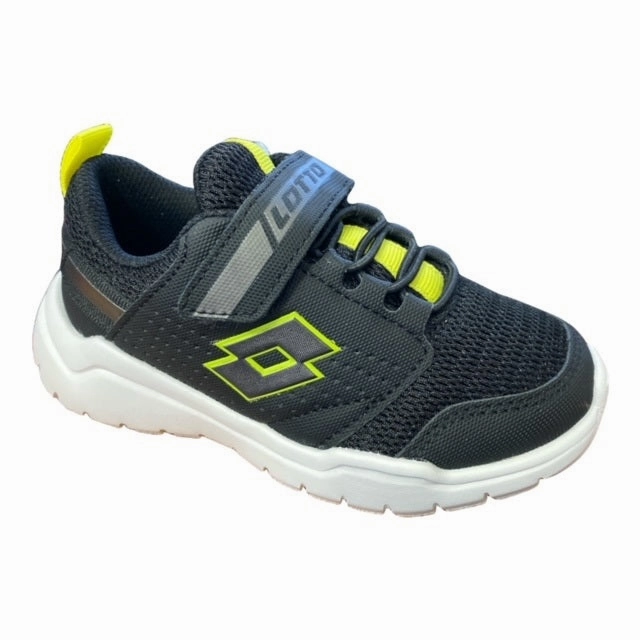 short - distance running choice Lotto scarpa da ginnastica da bambino laccio elastico e strappo Spacelite 217500 1JS nero-grigio