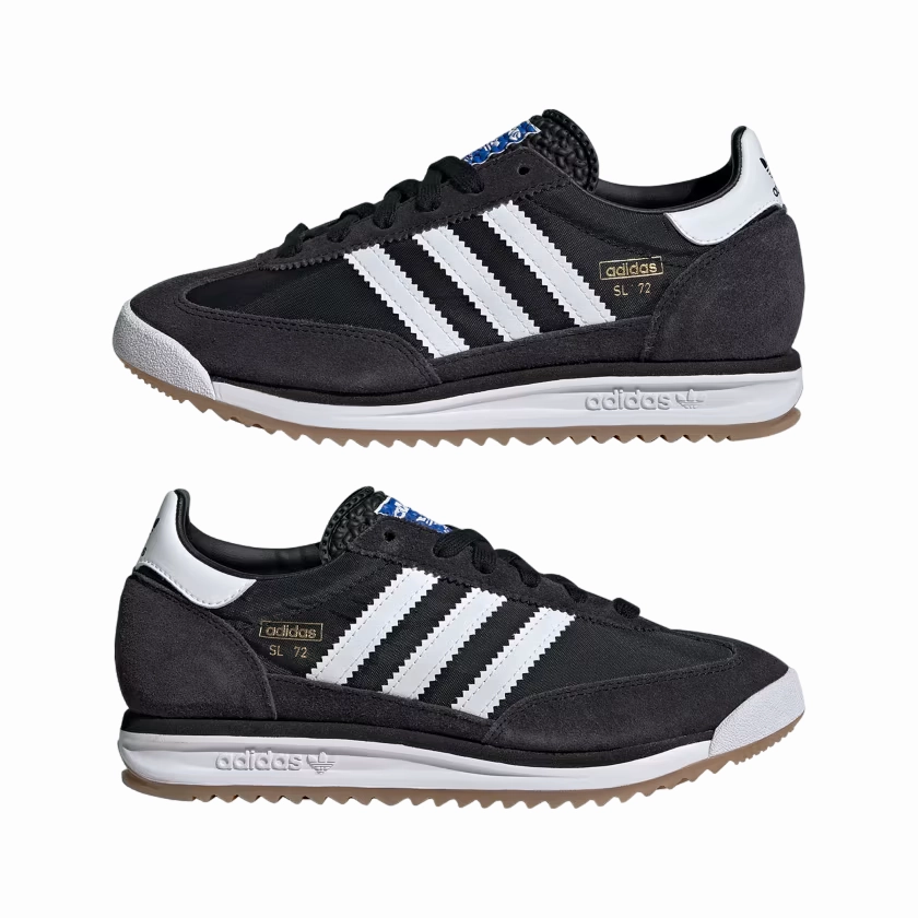 flexible nylon shoes Adidas Originals scarpa sneakers da ragazzi SL 72 RS IH8078 nero-bianco