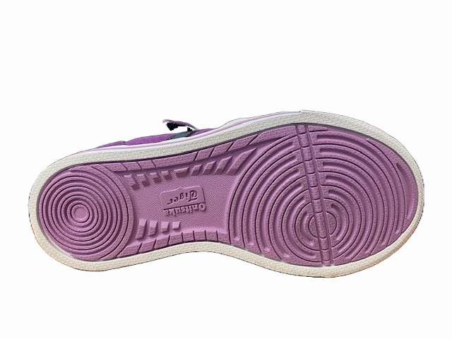Onitsuka Tiger scarpa sneakers da ragazza in tela Aaron C5A1N 3416 viola grigio scuro Oxygen Flow Knit spring running shoe ambience