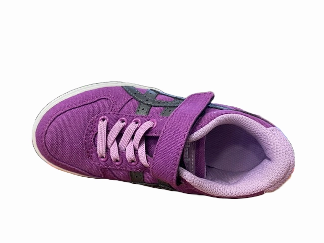logo - appliqued shoes Onitsuka Tiger scarpa sneakers da ragazza in tela Aaron C5A1N 3416 viola grigio scuro
