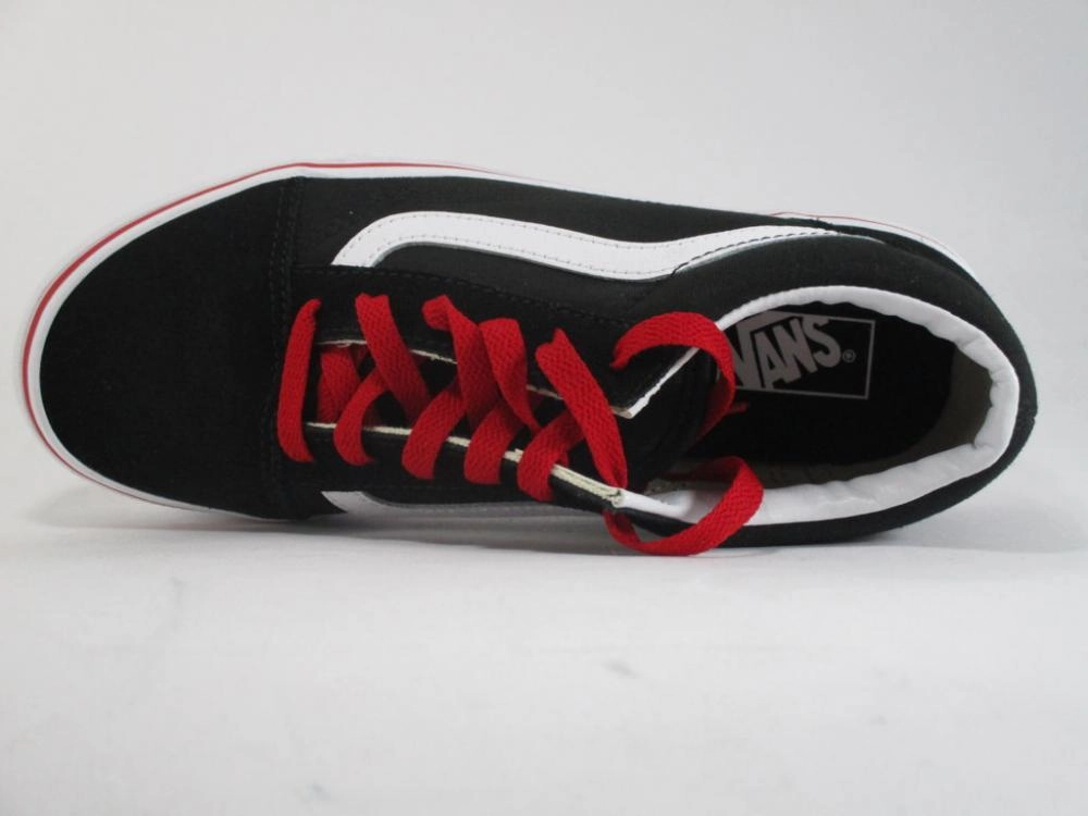 Vans scarpa sneakers da ragazzo Old Skool VN0A38HBORC nero-bianco-rosso Multidirectional Grip