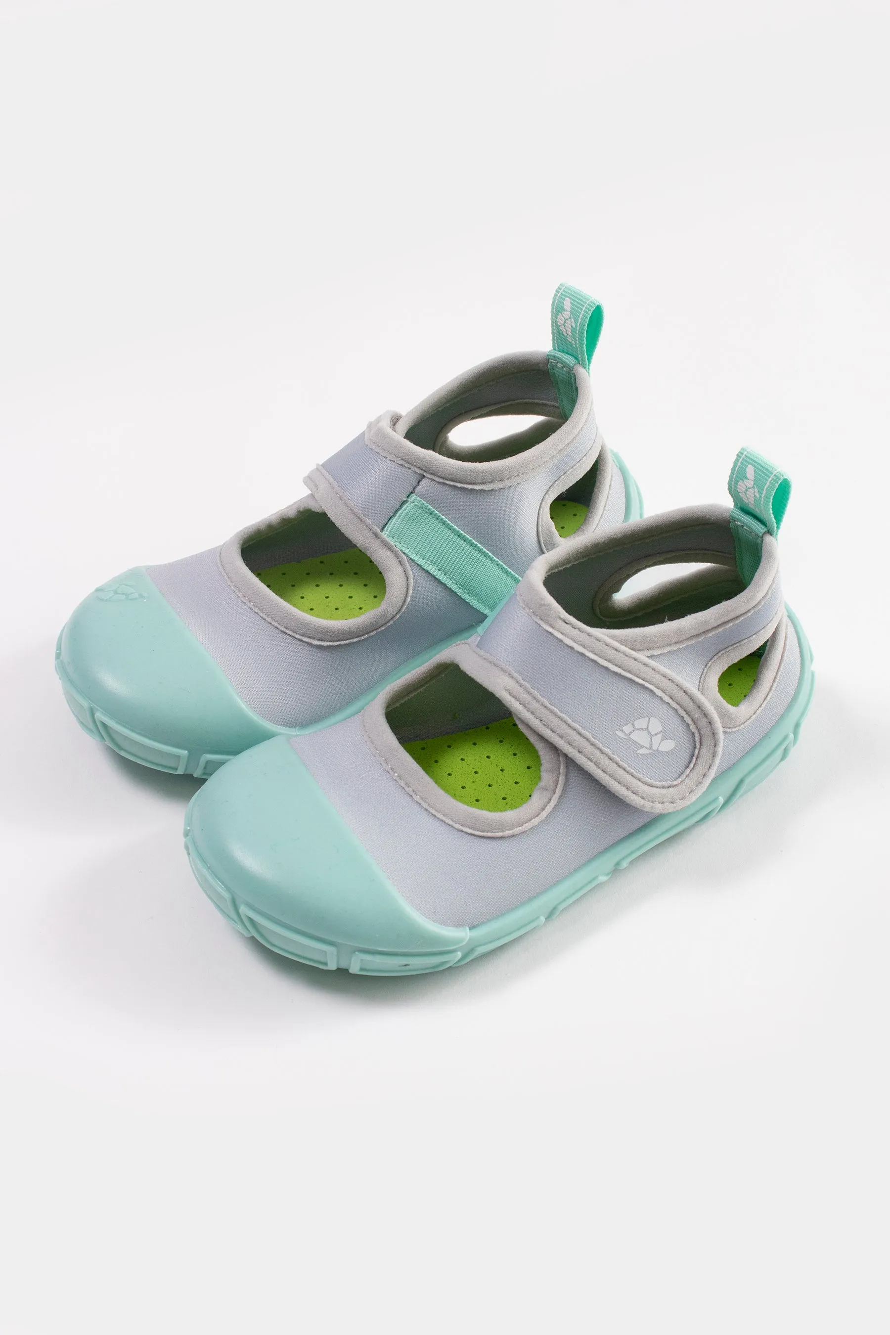 Sports Sandals in Silver & Aqua